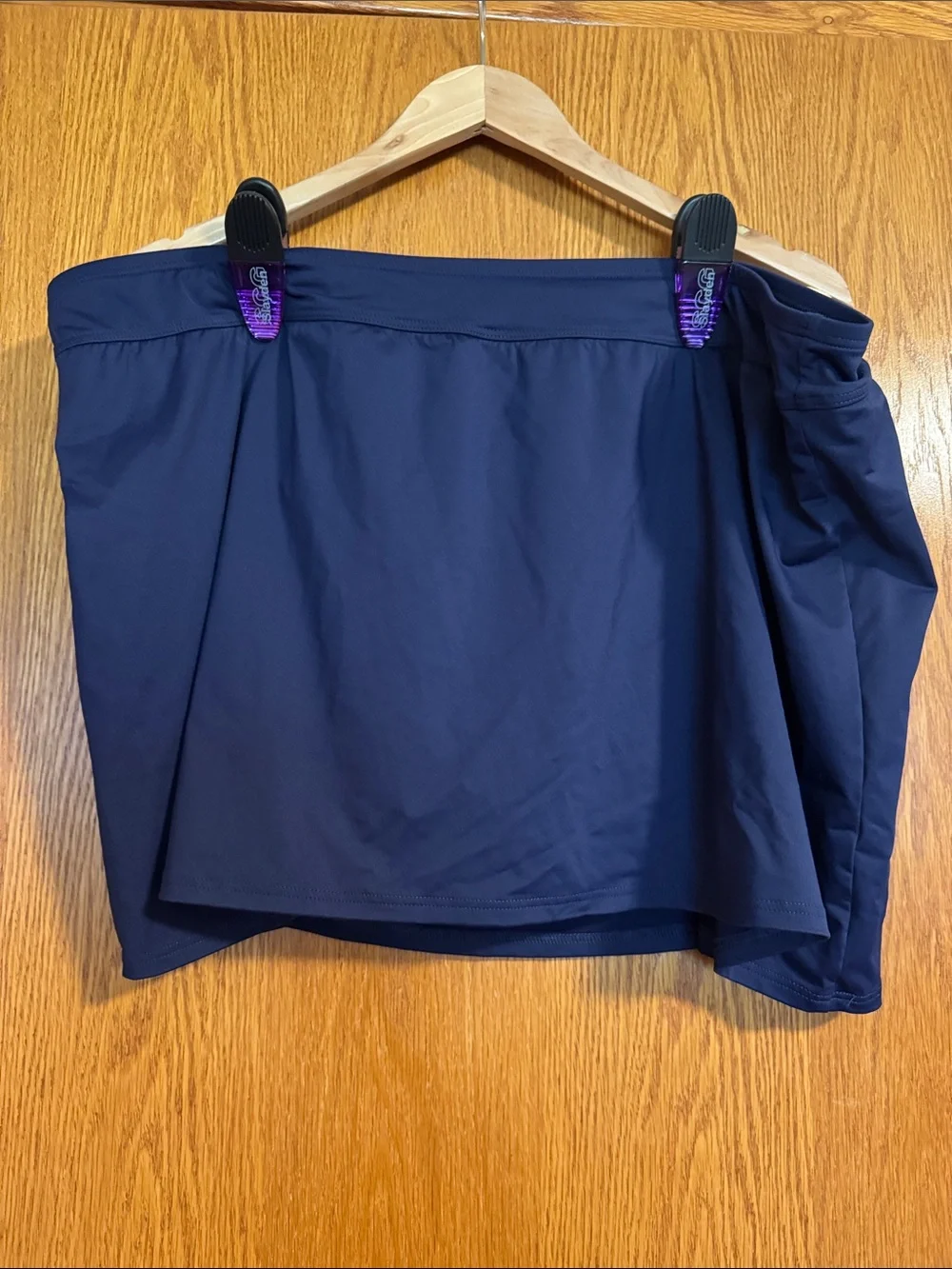 Lands' End Navy swimsuit bottoms with Built-In Shorts